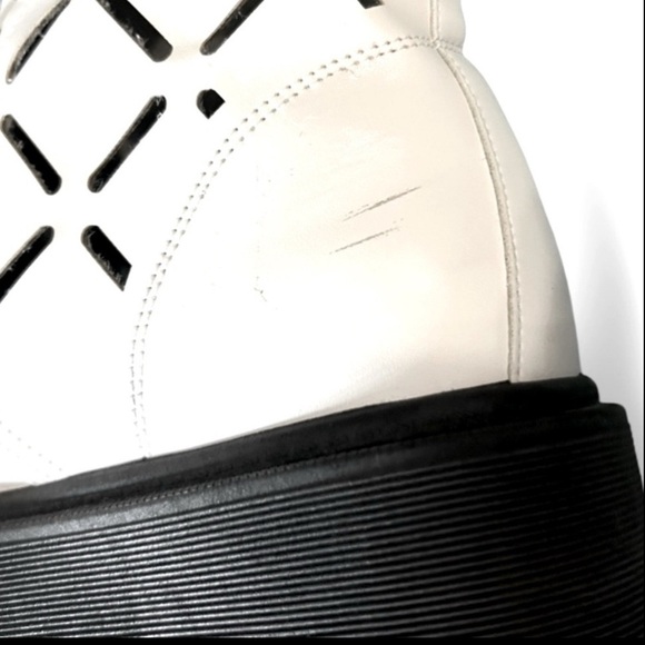 Yoki Combat Boots Comfort Chunky White Women's Size 9.5 (40) - Picture 8 of 8